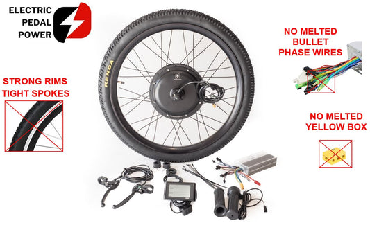 1500W 26" 27.5" 29" MTX Rear Wheel E-Bike Conversion Kit